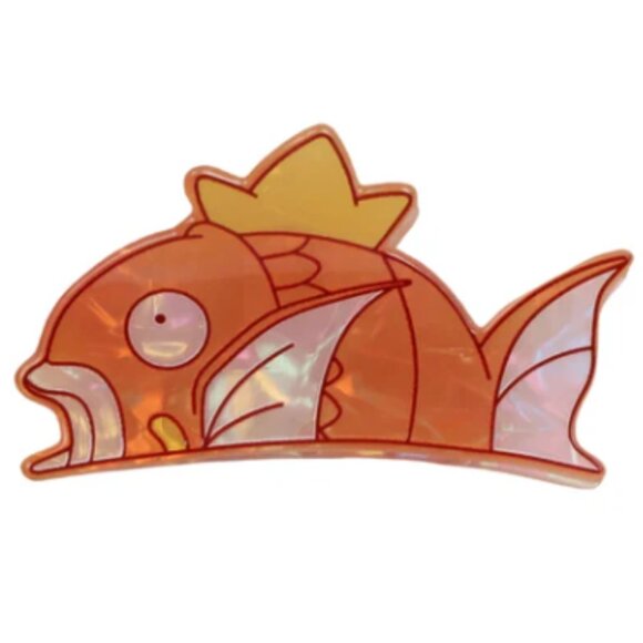 Magikarp Pokemon Cartoon Acrylic Hair Claw Orange Fish Clip - Picture 4 of 4